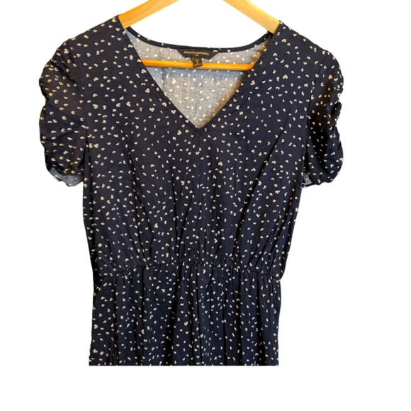 Banana Republic Petite Puff Sleeve Cotton-Blend Dress - Picture 2 of 5